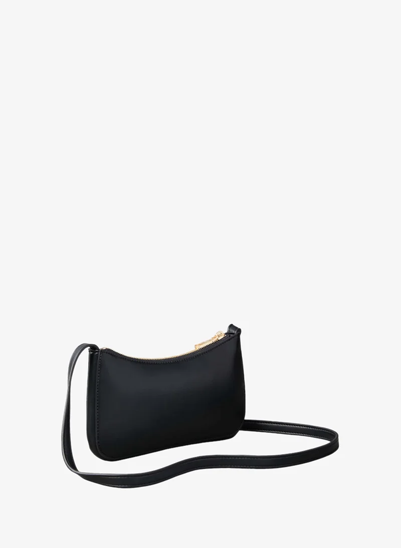 CALVIN KLEIN Black Embossed Monogram Mini Shoulder Bag for Women | Best Price UAE